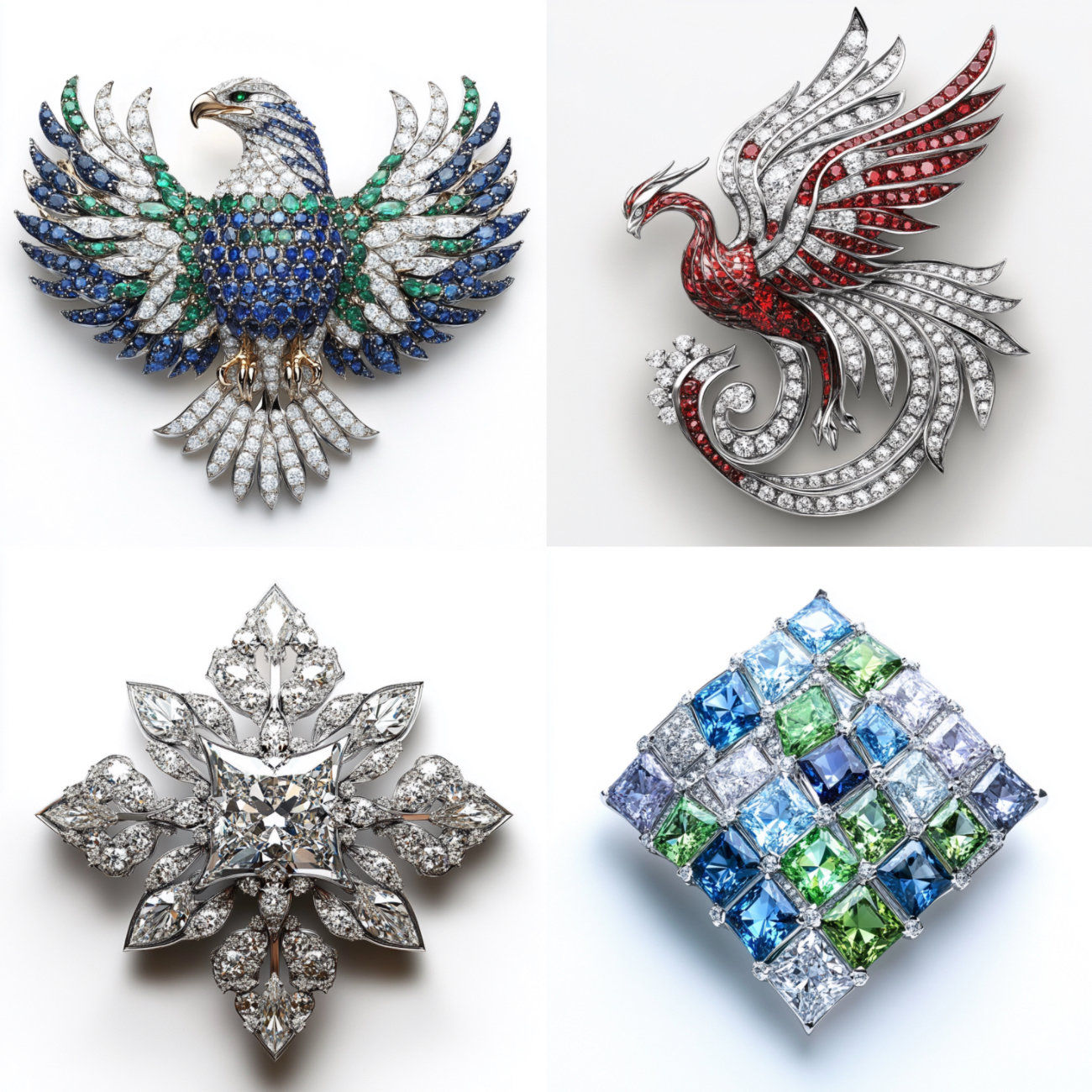 Men's Diamond Brooches